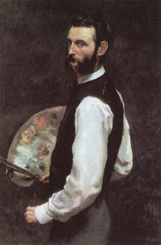 Frederic Bazille Self-Portrait with Palette china oil painting image